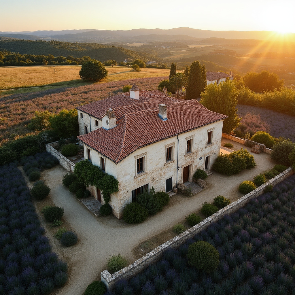 Mas provençal restauré avec techniques traditionnelles