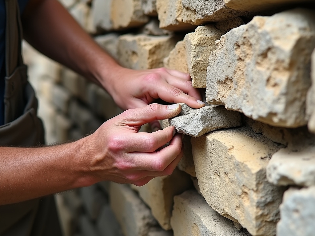 Technique de maçonnerie traditionnelle à pierre sèche